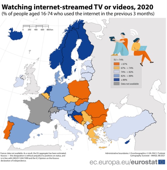 Eurostat: Πρώτη η Κύπρος στη χρήση web tv