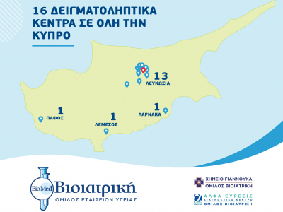 16 διαγνωστικά κέντρα σε όλη την Κύπρο