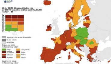 Στο κόκκινο παραμένει η Κύπρος στον επιδημιολογικό χάρτη του ECDC