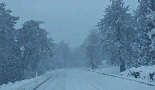 Χιονόπτωση και πυκνή ομίχλη στο Τρόοδος